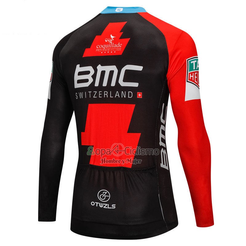 Bmc Ropa Ciclismo Culotte Largo 2018 Mangas Largas Rojo y Negro
